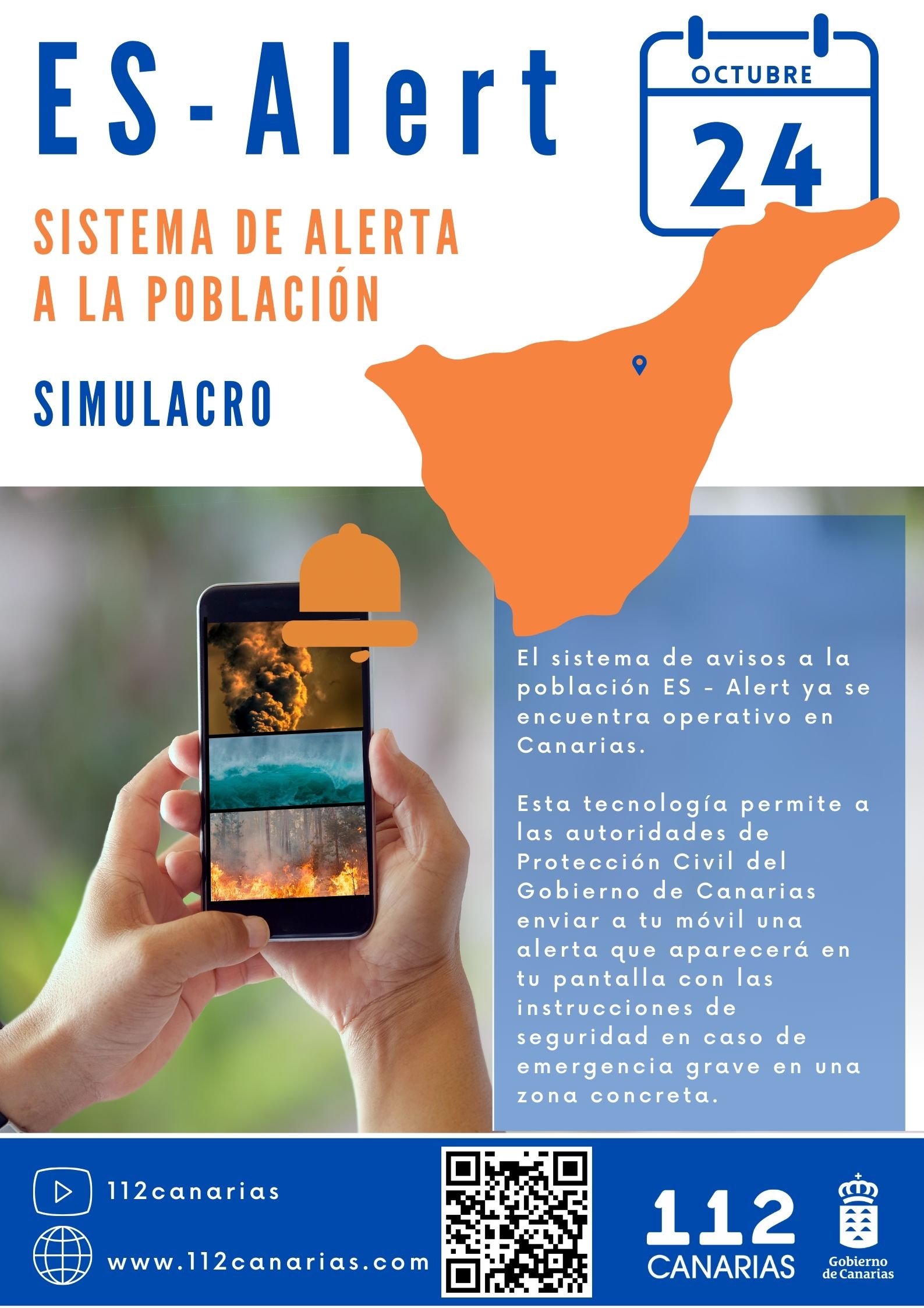 Prueba Es-ALERT 24/09/2024  – Isla de Tenerife – 📢